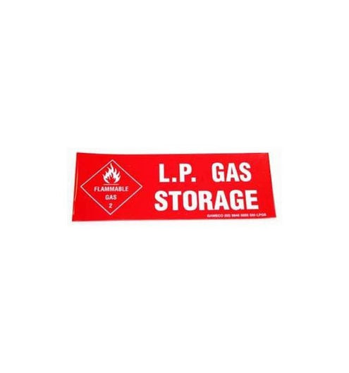 LP Gas Storage Sticker