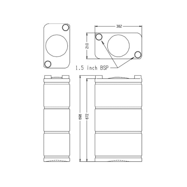 50L Universal Grey Water Tank