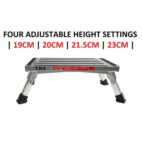 Single Folding Portable Caravan Step with Adjustable Legs