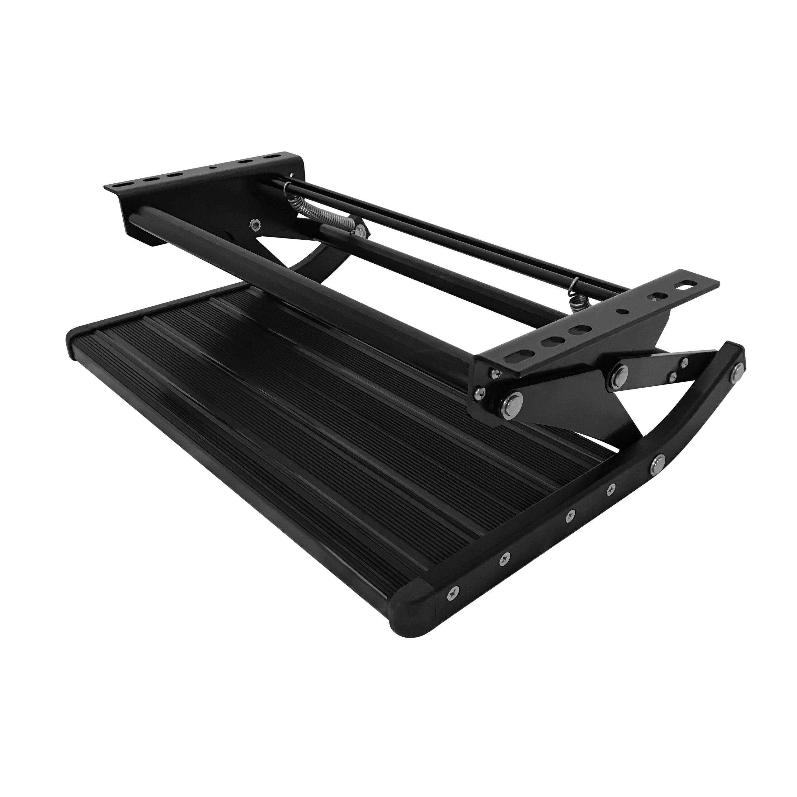 XL Black Single Manual Bolt on Caravan RV Step