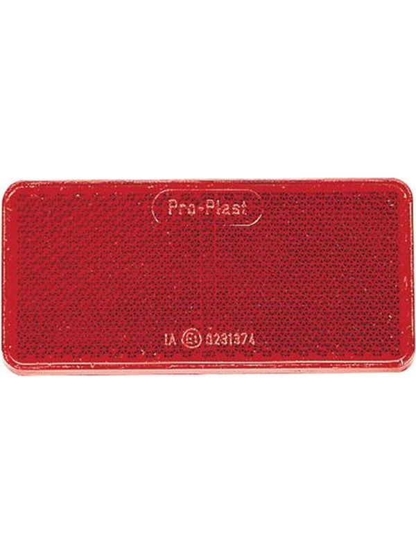Red Retro Reflector 94 x 44mm with adhesive (1 only)