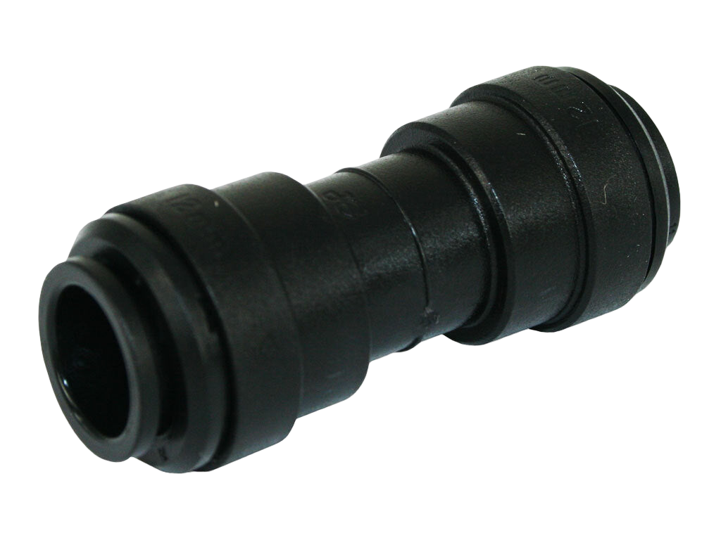 JG Plastic 12mm Straight Connector. PM0412E