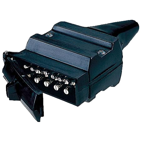 Trailer Connector 12 Pin Flat Plastic Plug