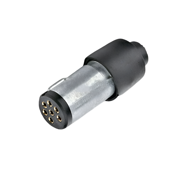 7 Pin Small Round Trailer Plug Metal