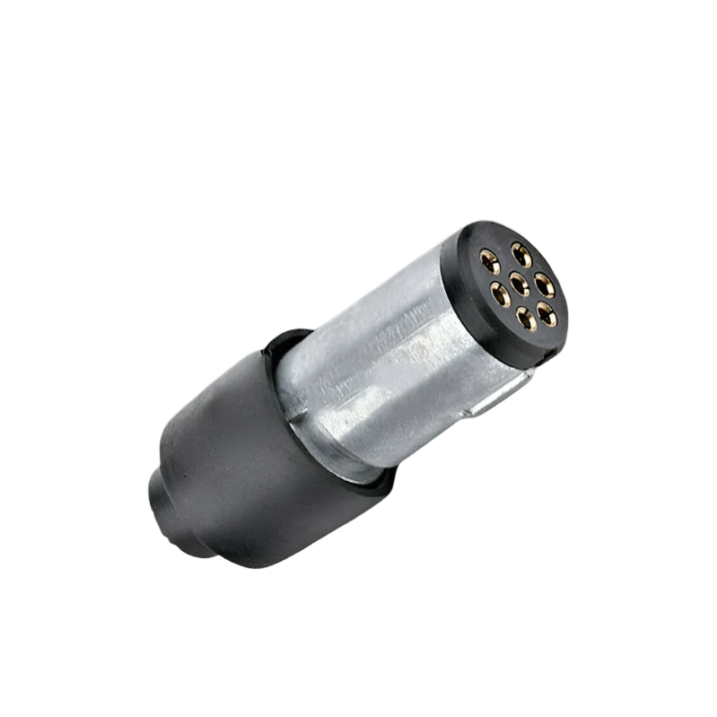 7 Pin Small Round Trailer Plug Metal