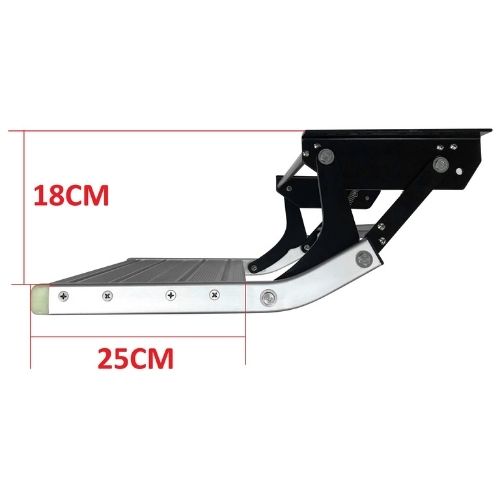 XL Black Single Manual Bolt on Caravan RV Step