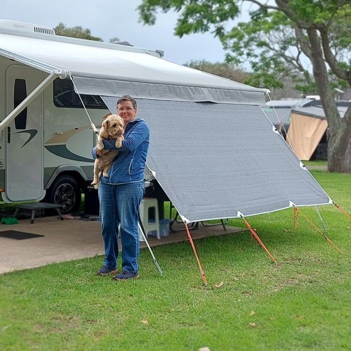 Coast V2 Sunscreen W4330mm x H1800mm T/S 15' Awning - Grey