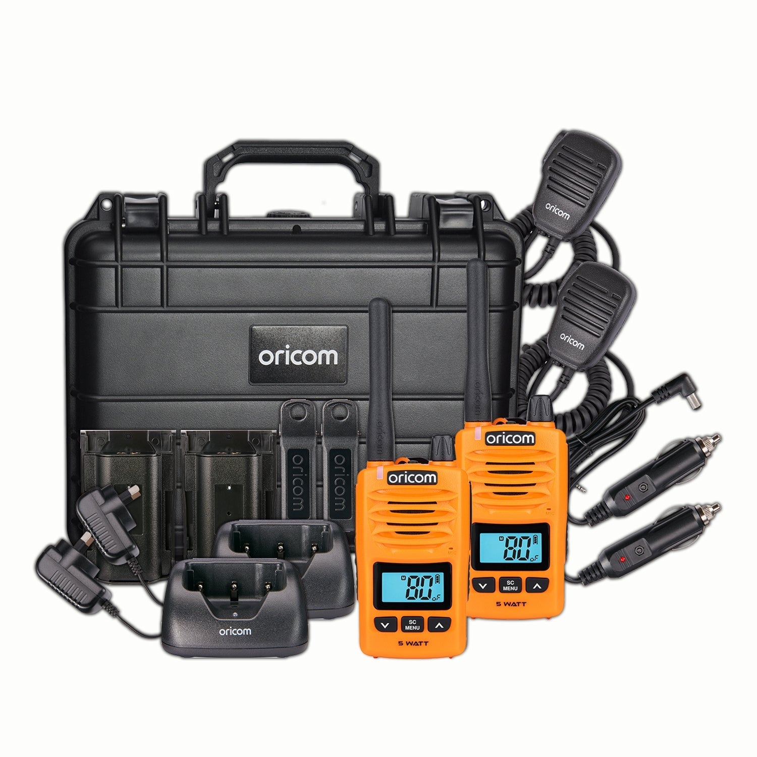 DTXTP600 5 Watt IP67 Waterproof Handheld UHF CB Radio Trade Pack (Twin Radios)