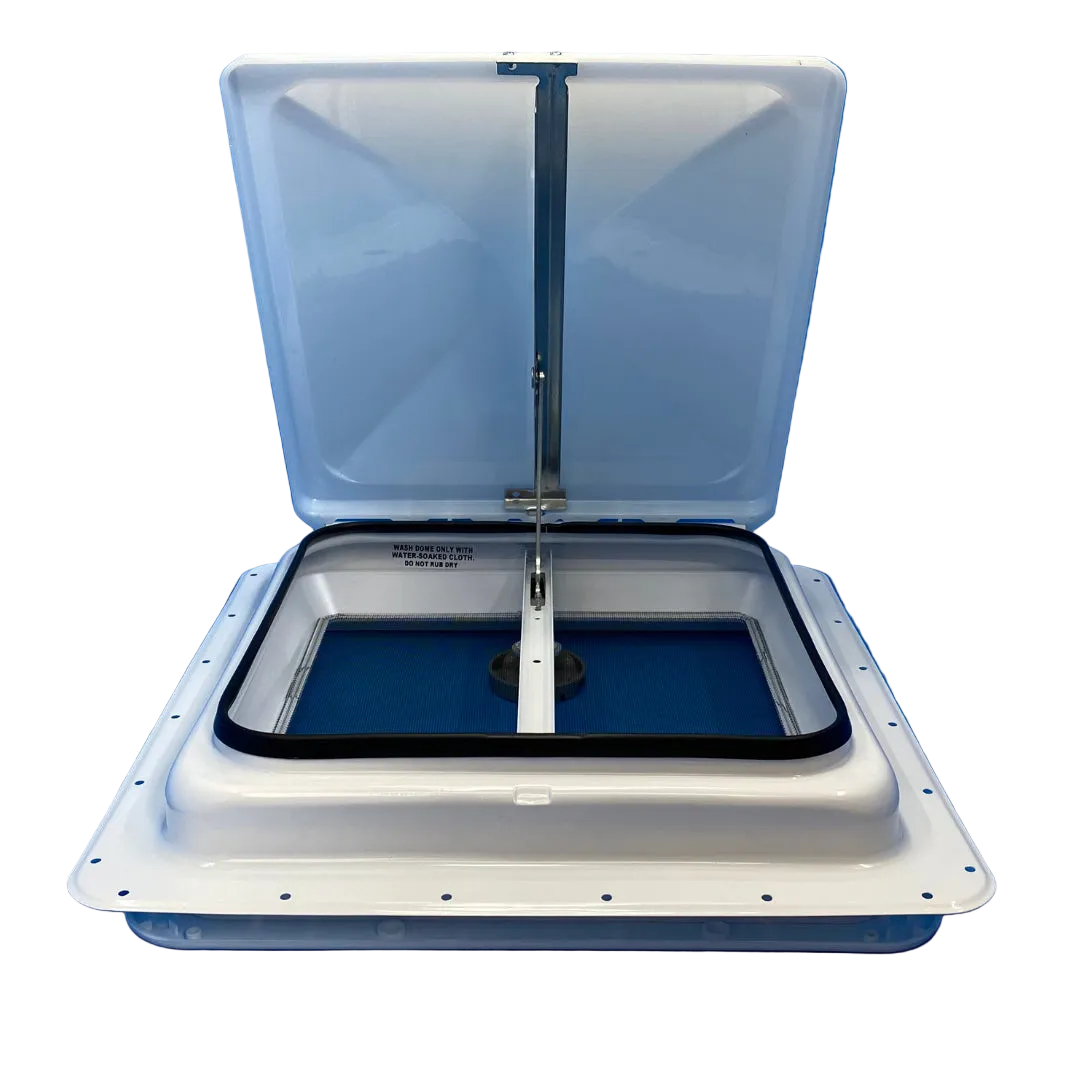 Jensen Caravan Hatch 14"x14" Wind Up Translucent Lid with Flyscreen (no fan)