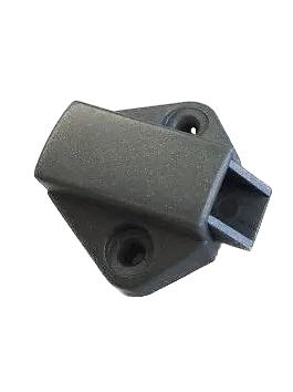 Black metal bracket on a white background