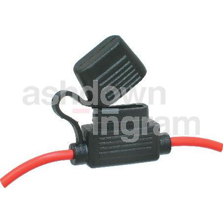 OEX Standard Blade In Line Fuse Holder (Black) I Way 35A
