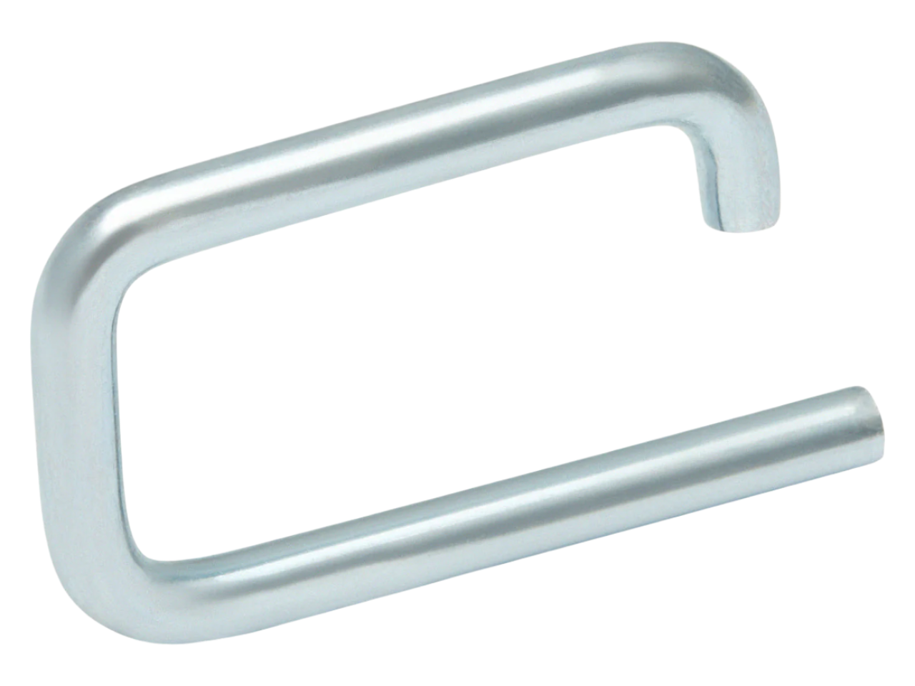 Metallic handle on a white background