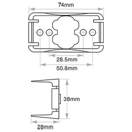 NARVA Rear Marker Light Red LED 9 to 33V