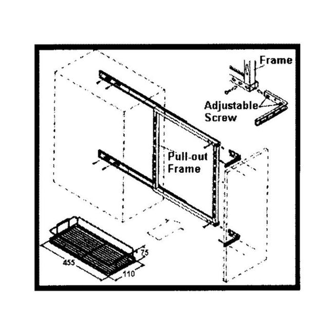Roll Out Pantry Sliding Shelf with 2 x 110mm Baskets