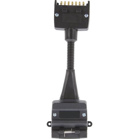 Trailer Plug Adaptor 7 Pin Flat Plug (Car) to 12 Pin Flat Socket (Trailer)
