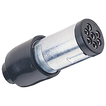 Trailer Connector - 7 Pin Small Round Metal Plug (82131BL)