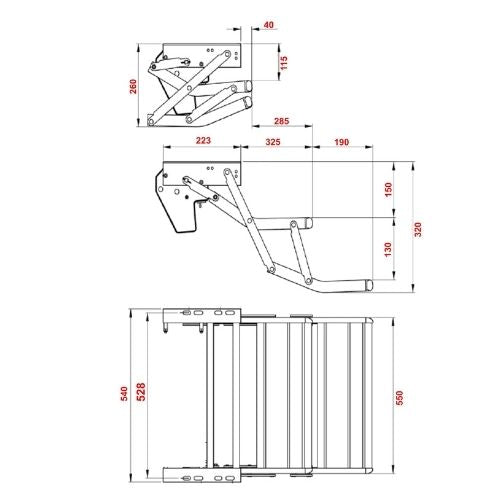 Double Step Manual Bolt on Caravan Step (Silver)