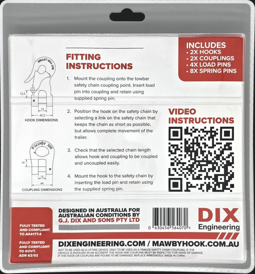 13mm Quick Action Trailer Safety Chain Coupling