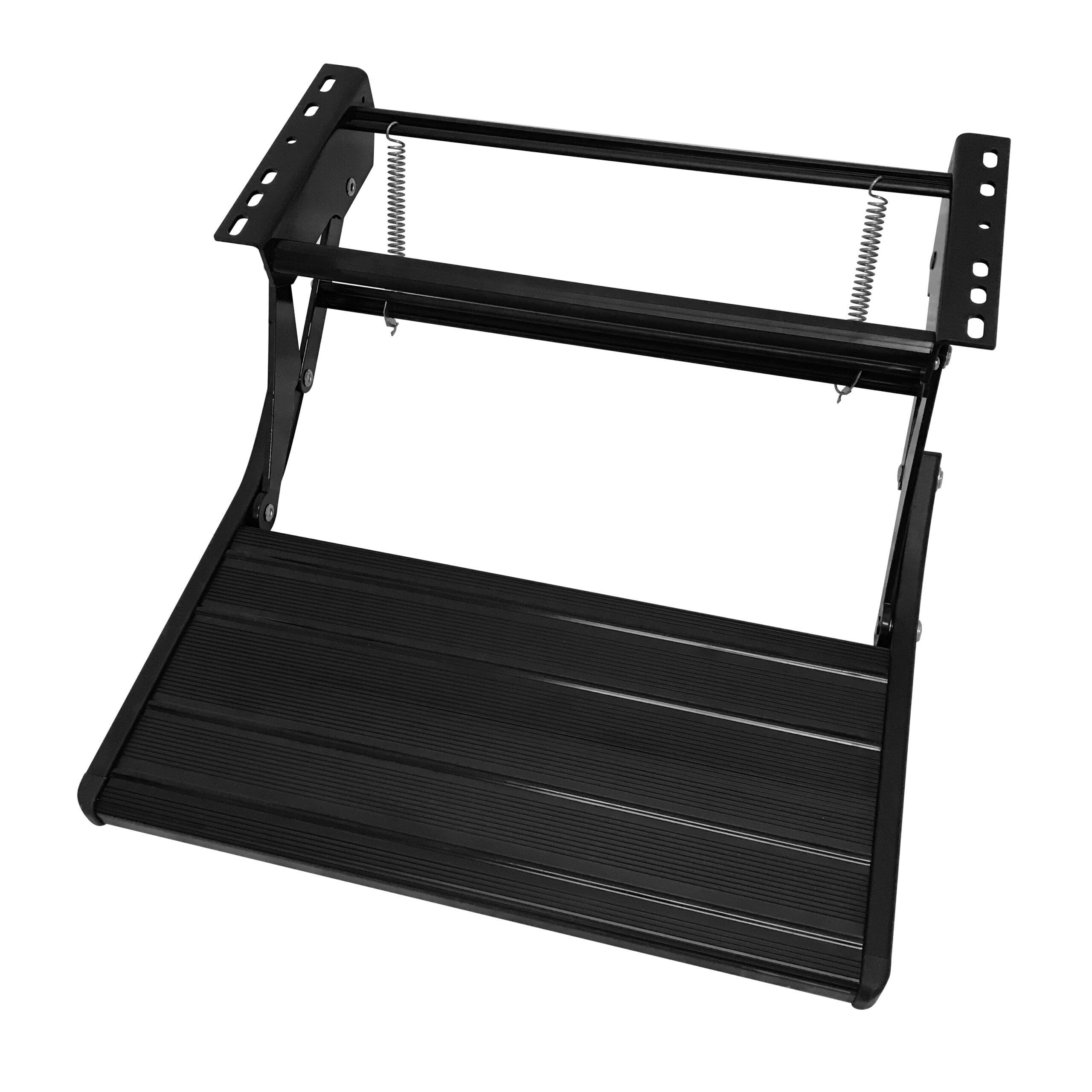 XL Black Single Manual Bolt on Caravan RV Step