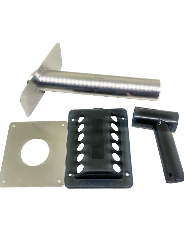 Dometic Black Flue Kit+T-Piece. 3776-B