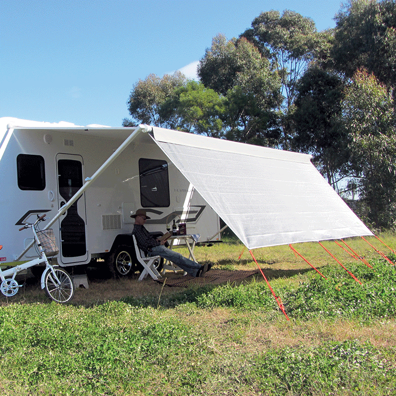 Premium Roll Out Awning Sunscreen - Grey Finish (W2805mmxH1800mm)