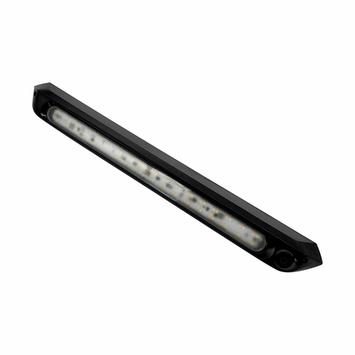 500mm Dual LED Light 12V Awning Light Amber/White Lights with Switch Lights (Black)