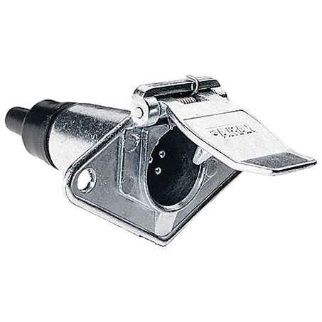 Metallic socket on a white background