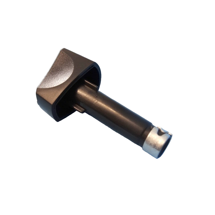 Metallic tool bit on a white background