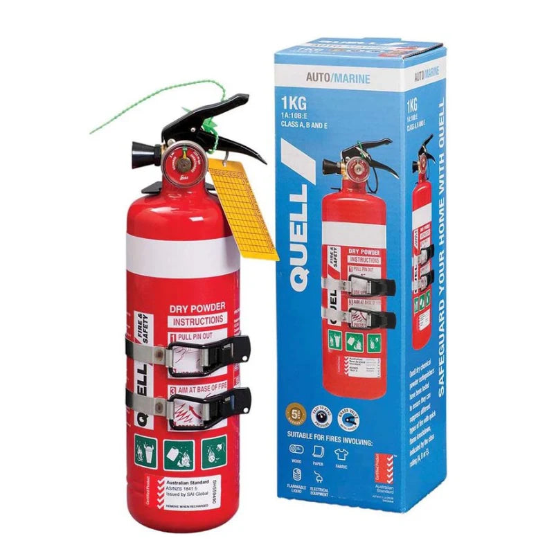 QUELL 1kg ABE Fire Extinguisher - Class 1A:10B:E