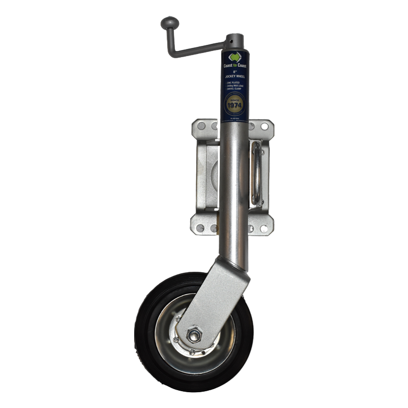 Coast 8" Jockey Wheel (750lbs) + Swivel Clamp
