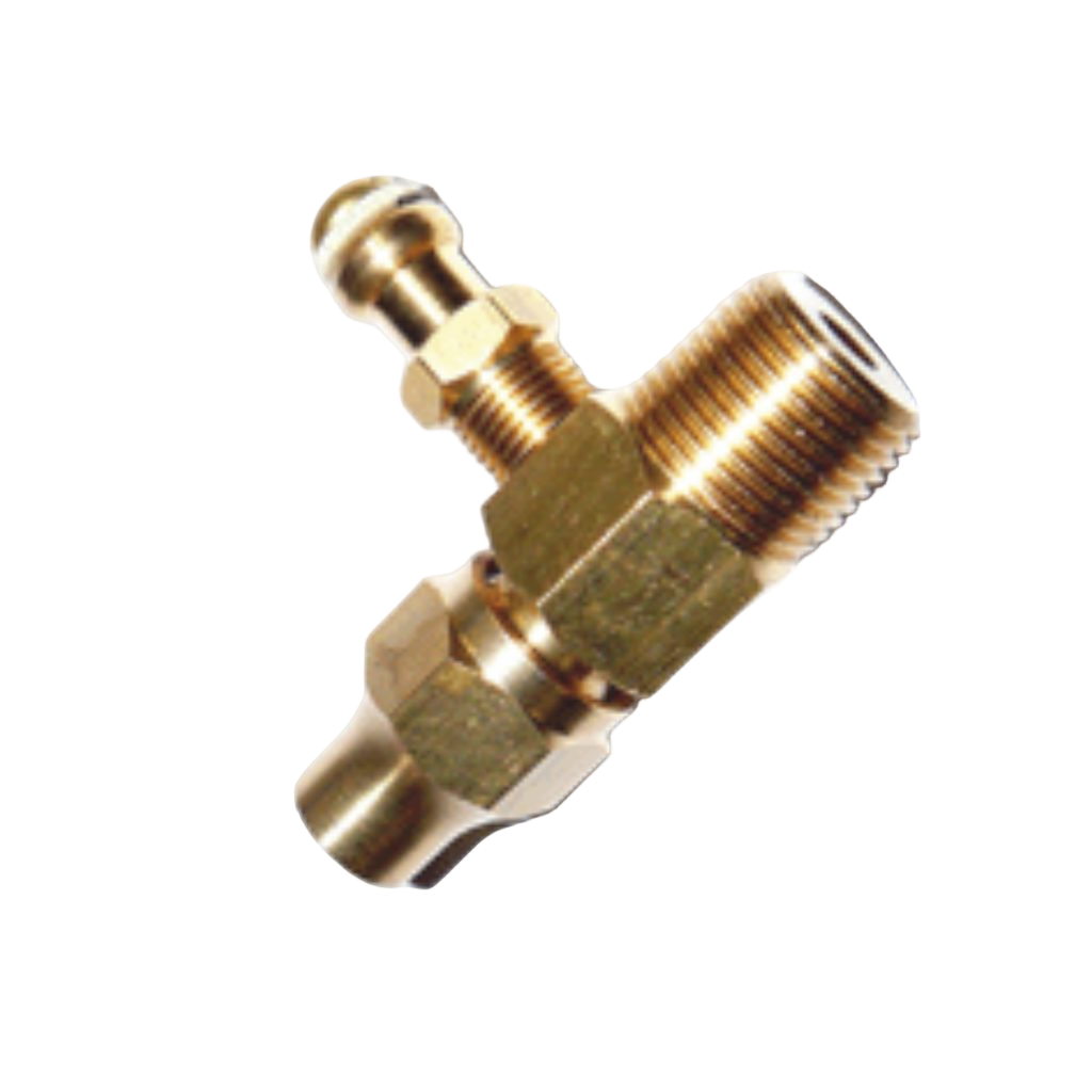 3/8 MSAE Flare X 3/8 MBSP With Test Point With Fibre Washer