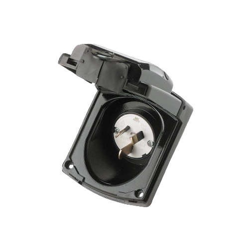 Clipsal Black External 15AMP Power Inlet