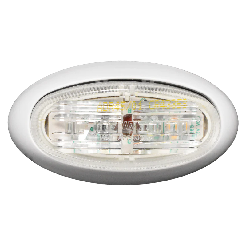 Caravan LED Clearance Light Red/Amber - White Body