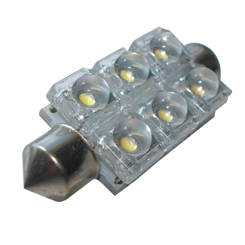 LED Festoon Replacement Bulb - Cool White 6 LEDs