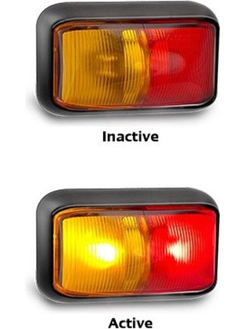 LED Autolamps 10/30V Side Marker Red Amber (58ARM)