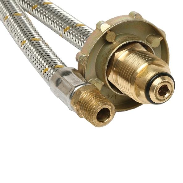 S/S Flexible Hose 450mm with H/Wheel for Double Bottle Kit Pol X 7/16" I/Flare. FPT1530