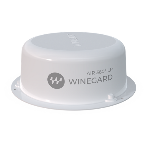 Winegard AIR 360° LP antenna on a white background