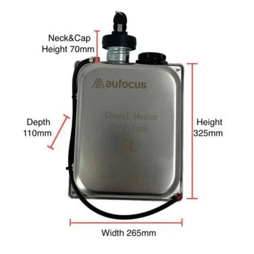 AUFocus Diesel Heater 5L Stainless Steel Tank