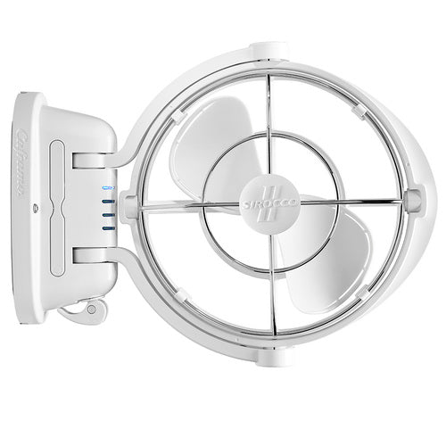 Sirocco II 12/24V White 7" Gimbal Fan w/ 3 Speed. 7010CAWBX