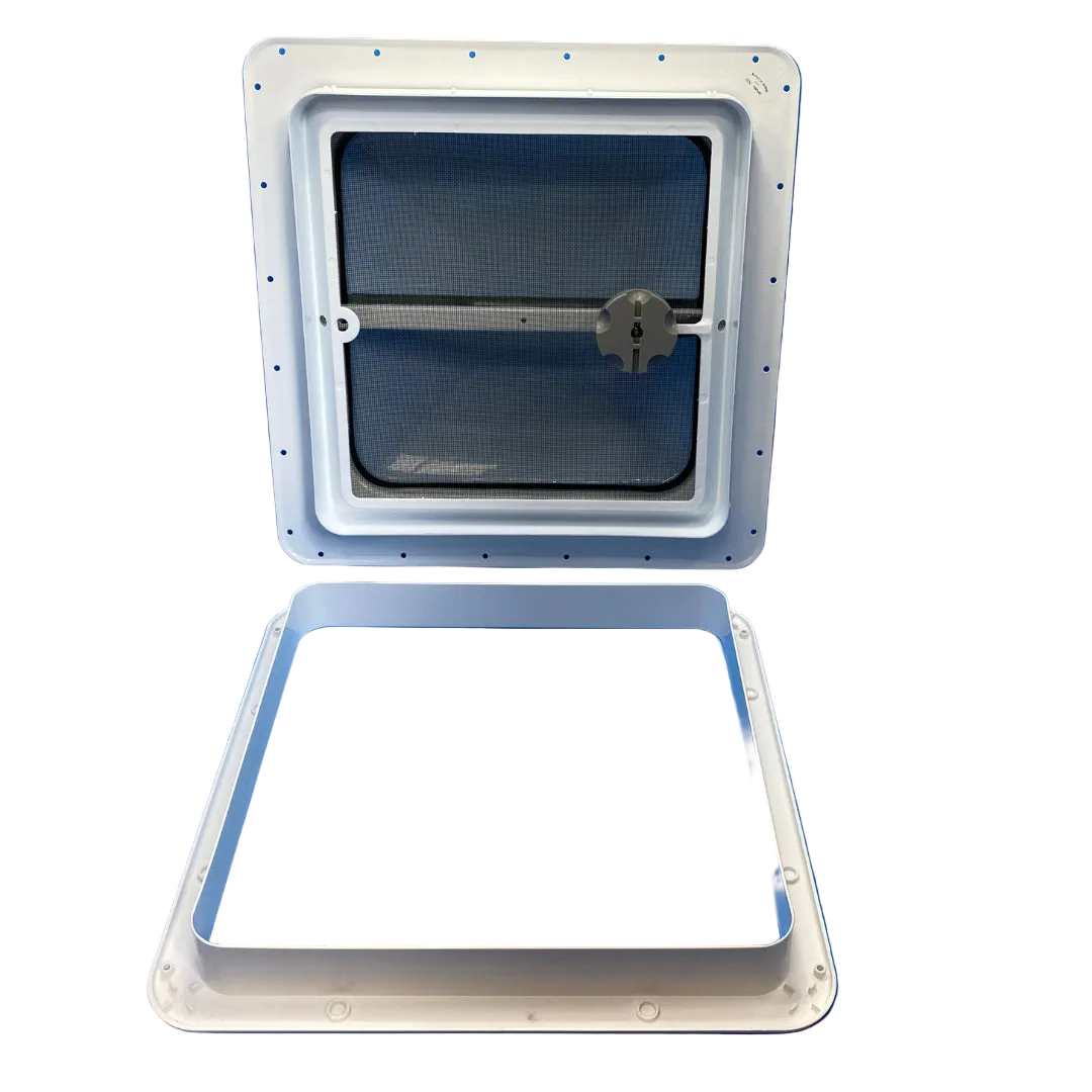 Jensen Caravan Hatch 14"x14" Wind Up Translucent Lid with Flyscreen (no fan)