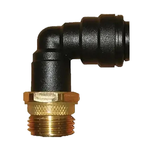 JG 1/2" Brass Male Adapter W/12mm Plastic Elbow. RM091214