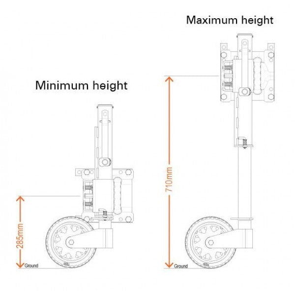 ARK Off Road Jockey Wheel XO Series 750kg Capacity