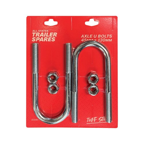 U Bolt 45mm x 130mm Round inc Nut (2 per pack)