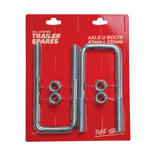 U Bolt 45mm x 130mm Square inc Nut (2 per pack)