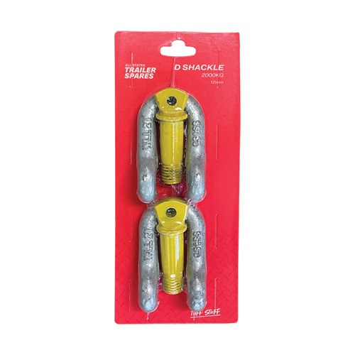 D Shackle 12mm 2TN Galvanised (2 per pack)