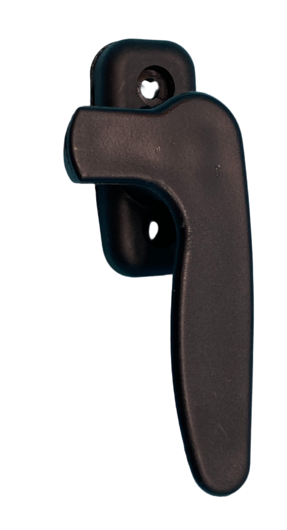 Bronze door handle on a white background