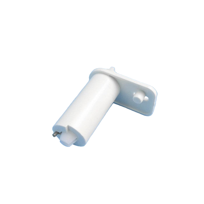 White corner bracket on a blue background