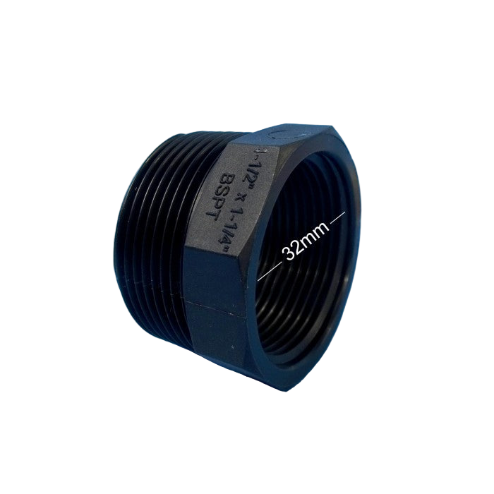 Plastic Reducing Bush - 40mm to 32mm - Suits 50L Grey Water Tank