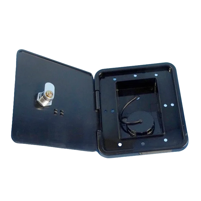 Flomaster Lockable Water Filler Hatch Black / 28mm Outlet / 1/2 inch Breather