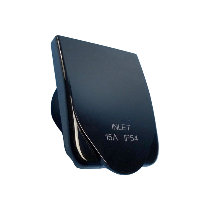 Transco 15A Caravan Power Inlet (Black)